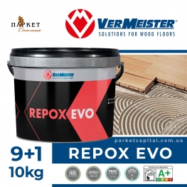 Двухкомпонентный эпоксидно-полиуретановый паркетный клей REPOX EVO (10кг) Vermeister