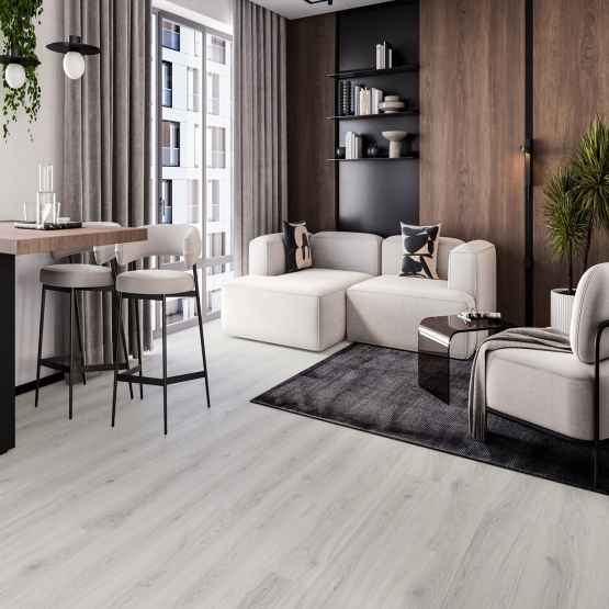 Вінілова SPC LVT підлога White Дуб 5+1 (з підкладкою) Barlinek