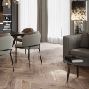 Паркетная доска Дуб Serene Chevron Barlinek Французская Елка