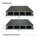 Террасная доска Antracite CLASSIC 3D RENWOOD