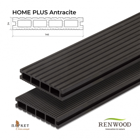 Террасная доска Antracite HOME PLUS RENWOOD