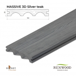 Терасна дошка Silver Teak Massive 3D RENWOOD