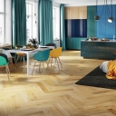 Паркетна дошка Дуб Caramel Herringbone PURE Classico Barlinek Ялинка