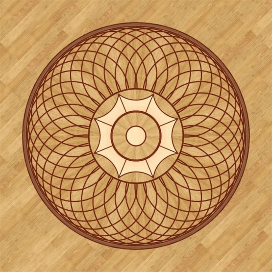 Розетка паркетная 11_45 дворцовая Grosso Parquet