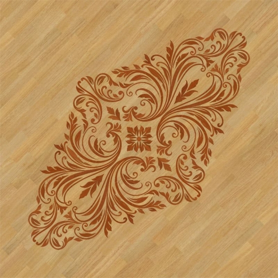 Розетка паркетная 11_54 дворцовая Grosso Parquet