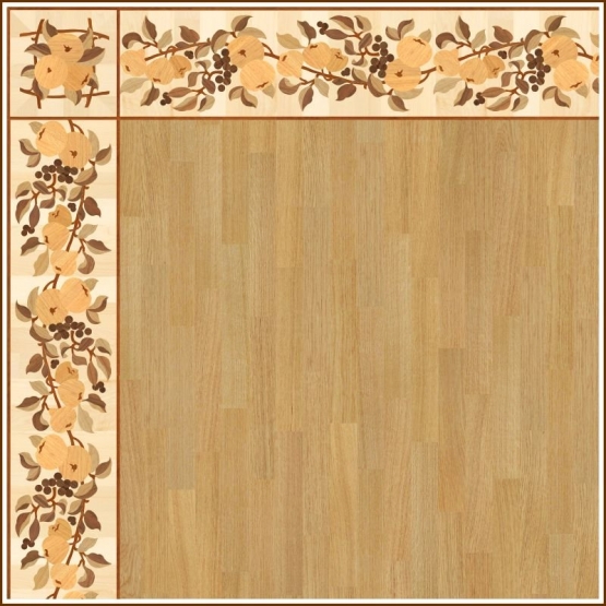 Бордюр паркетный B-40 дворцовый Grosso Parquet