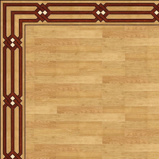 Бордюр паркетный B-04 художественный Grosso Parquet