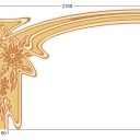Угол к бордюру B-35 паркетный дворцовый Grosso Parquet