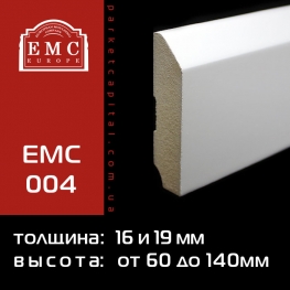 Плинтус МДФ белый EMC-004