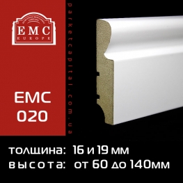 Плинтус МДФ белый EMC-020