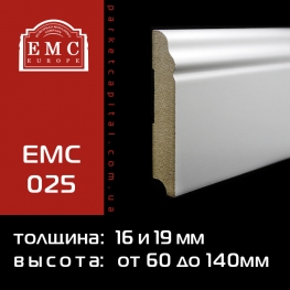 Плінтус МДФ білий EMC-025