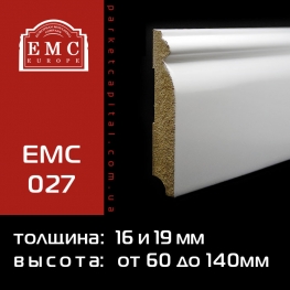 Плинтус МДФ белый EMC-027