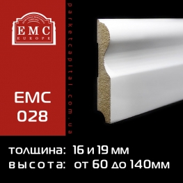 Плінтус МДФ білий EMC-028